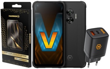 Smartfon Hammer Blade V 5G aparat 50mpx 5000mah IP69 + Szkło, Ładowarka
