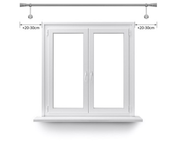 ОДИНОЧНЫЙ МАТОВЫЙ ЧЕРНЫЙ КАРДИНС МЕТАЛЛИЧЕСКИЙ 360 СМ LOFT ТОЛЩАЯ ТРУБА 25 ММ RENA