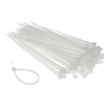 OPASKI ZACISKOWE 4,8X450 KABLOWE TRYTYTKI BIAŁE A.40.48450 ELPROMET 100szt