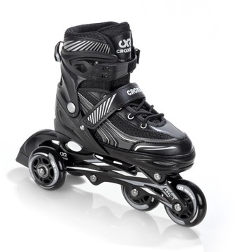 Роликовые коньки Регулируемые роликовые коньки 4в1 Croxer Optima Black 39-42