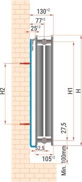 Стальной радиатор ТИП-22 ДНО 400 x 600см 872 Вт