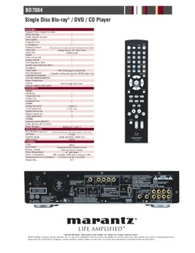 MARANTZ BD7004 серебристый – проигрыватель Blu-ray/DVD/CD