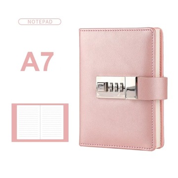 Small Notepad A7 Notebook Journal with Lock Line