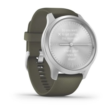 Умные часы GARMIN VIVOMOVE STYLE / серебристо-зеленый