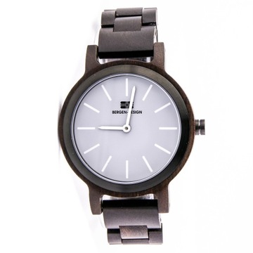 Zegarek BERGEN-DESIGN 5-L-02-Grey Drewniany