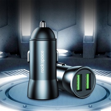 РОК| Маленькое и мощное автомобильное зарядное устройство на 2 порта USB 2,4 А.