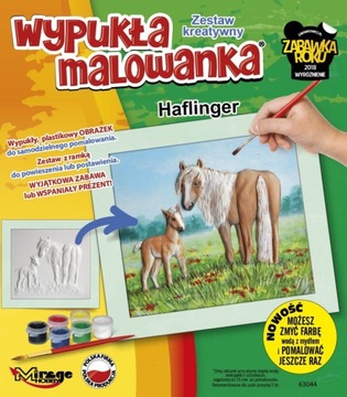 Wypukła Malowanka Konie Haflinger Zestaw Kreatywny