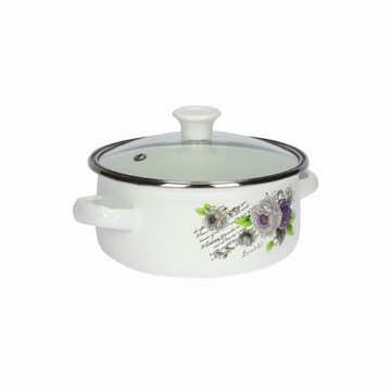 НАБОР ИЗ 3-Х ГОРШКОВ С РОЗОВОЙ ЭМАЛЬЮ С КРЫШКОЙ