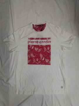 Koszulka t-shirt biała Pierre Cardin XL wzorek p85