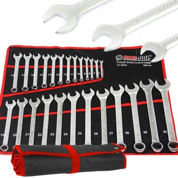 НАБОР КОМБИНИРОВАННЫХ КЛЮЧЕЙ 25 EL 6-32 мм АТЛАСНЫЙ ПЛОСКИЙ ЧЕХОЛ ДЛЯ КЛЮЧЕЙ