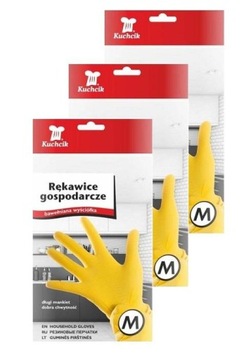 RĘKAWICE RĘKAWICZKI GUMOWE GOSPODARCZE M ZEST.3szt