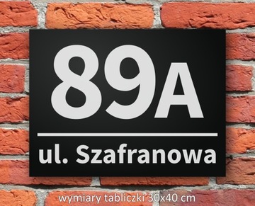 Адресная табличка с номером дома АЛЮМИНИЙ-ЧЕРНЫЙ-МАТ-1