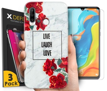 SUPER ETUI DO HUAWEI P30 LITE WZORY + SZKŁO 3SZT