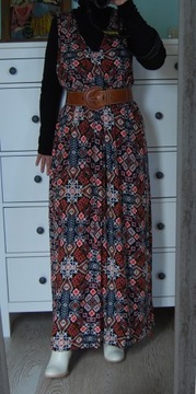 New Look AZTECKA indiańska BOHO hippie ETNO folk WISKOZA maxi XXL/XXXL