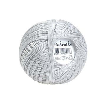 Kordonek STOKROTKA popiel 322 - 100% Bawełna - 200 metrów / 30 gr.