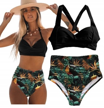 STRÓJ KĄPIELOWY DWUCZĘSCIOWY BIKINI WIĄZANIE / XL