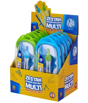 НАБОР Astra GEOMETRIC MULTI 8 элементов КОМПАС, ЛИНИЯ, КВАДРАТ, ЛАСТИК