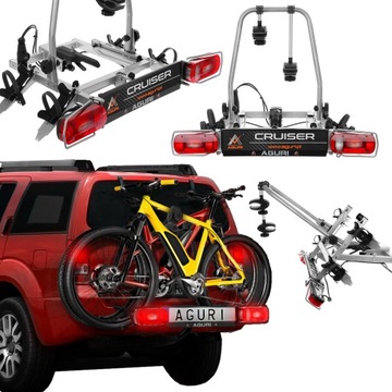 Bagażnik rowerowy platforma na hak holowniczy Aguri Cruiser 2 rowery e-bike