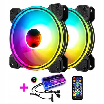 Вентилятор CoolMoon RGB FAN 5*12см LED