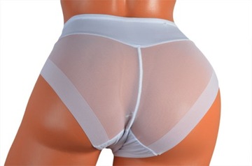 3-PAK MAJTKI DAMSKIE FIGI TRANSPARENTNE Z SIATK XL