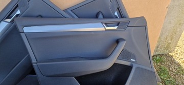 БОКОВЫЕ КОЖАНЫЕ ШТОРКИ SKODA SUPERB III COMBI СВЕТОДИОДНЫЕ ШТОРКИ CANTON ИДЕАЛЬНЫЙ КОМПЛЕКТ