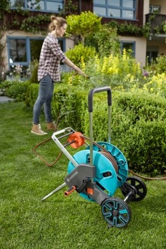 Gardena AquaRoll M Easy Тележка для шланга, садовая катушка, турникет с направляющей