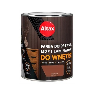 ALTAX Farba do drewna, MDF i laminatów 0,75L brąz