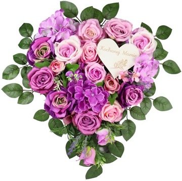 Сердце из РОЗ 50 х 50 стоячее - на подставке.