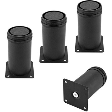NOGA NÓŻKA MEBLOWA CZARNA H100 10cm regulowana 4x