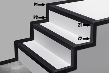 Угловая планка LZ, черная, 1,5 м