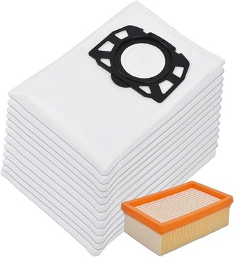 10X Worki do odkurzacza + Filtr Karcher WD4 WD5 WD6 MV4 MV5 MV6 Premium