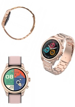 SMARTWATCH ZEGAREK DLA DZIEWCZYNY KOBIETY ŻONY FOREVER SW-800 ZŁOTY