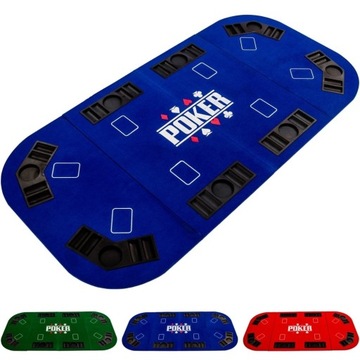 MATA DO POKERA PROFESJONALNE ROZDANIE NIEBIESKA 160x80CM POKER KASYNO