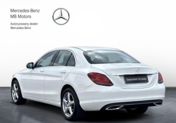 Mercedes Klasa C W205 Limuzyna Facelifting 1.6 C160 129KM 2019 Mercedes-Benz Klasa C SalonPL 9G Nawigacja Kamera LED Alufegi Czujniki Par, zdjęcie 21