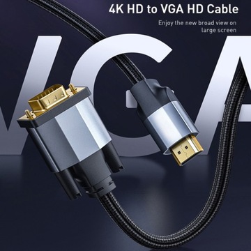 1/3m z wejściem HDMI, męski do VGA męski kabel pro