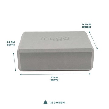 Блок для йоги Myga Foam Block - серый