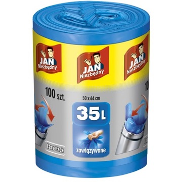 Jan Niezbędny worki Easy Pack 35L/100SZT niebieski