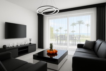 Karnisz sufitowy CZARNY 1tor z maskownicą Szyna sufitowa z osłoną 9CM 180