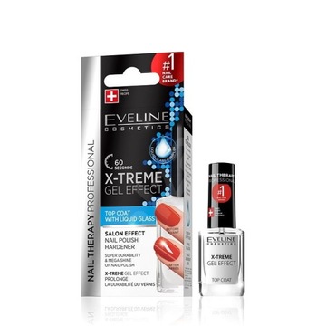 EVELINE X-TREME EFFECT Płynne szkło top coat 12ml
