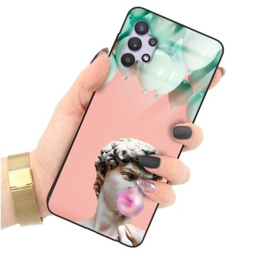 ETUI SZKLANE DO SAMSUNG A32 4G ABSTRAKCJA ARTYSTYCZNE PINK KOBIECE WZORY