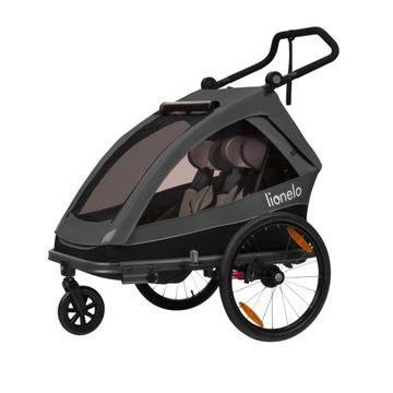 Lionelo Cama przyczepka rowerowa z funkcją wózka spacerowego Graphite Grey