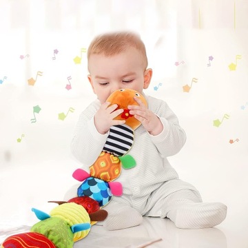 Гусеница Sozzy SENSORY CATERPAL С МУЗЫКАЛЬНОЙ ШКАТУЛКОЙ CENTIPED CATERPAL 10х60см