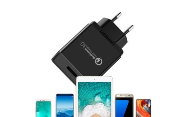 UGREEN МОЩНОЕ СЕТЕВОЕ ЗАРЯДНОЕ УСТРОЙСТВО БЛОК ПИТАНИЯ CUBIC USB A QC 3.0 PD 18W 5A USB