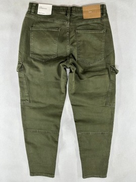 HOUSE jeans khaki bojówki cargo slim fit W31L32 80cm