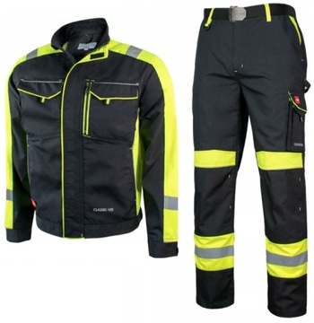 Ubranie Robocze ODBLASKOWE Spodnie Bluza BHP 56