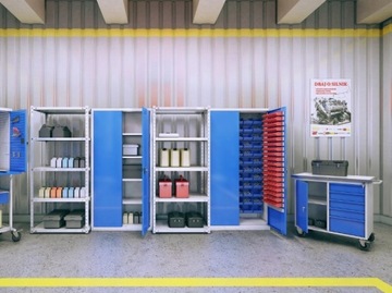 БОЛЬШОЙ ШКАФ ДЛЯ МАСТЕРСКОЙ С КОНТЕЙНЕРАМИ ДЛЯ ИНСТРУМЕНТОВ ДЛЯ ПРОИЗВОДСТВА И СКЛАДОВ