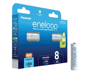 8X AKUMULATORKI PANASONIC ENELOOP R6 AA 8BL JAPAN