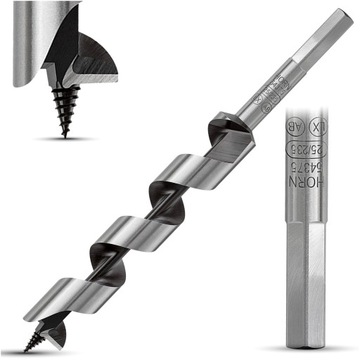 WIERTŁO do DREWNA Świder 25x230mm Śrubowe ŚWIDROWE