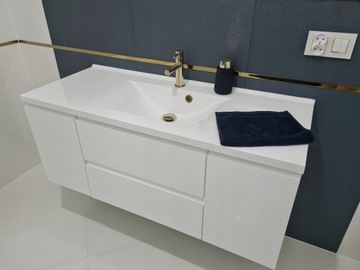 Zestaw SZAFKA Z UMYWALKĄ 120 x 48 F połysk