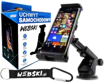 SOLIDNY UCHWYT DO SAMOCHODU NA TELEFON TABLET SZYBĘ KOKPIT